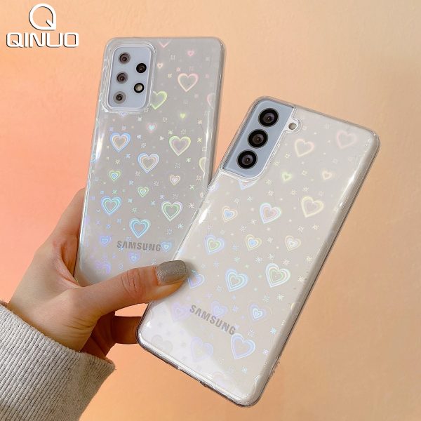 Luxury Laser Love Heart Case For Samsung Galaxy