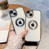 Luxury Transparent Plating Logo Hole Case for iPhone - Image 2