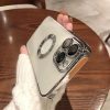Luxury Transparent Plating Logo Hole Case for iPhone - Image 4